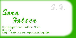 sara halter business card